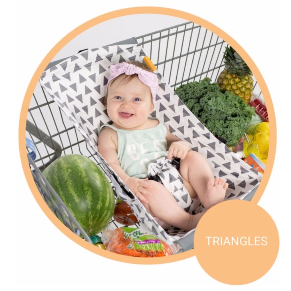 Shopping cart hammock white/grey triangles